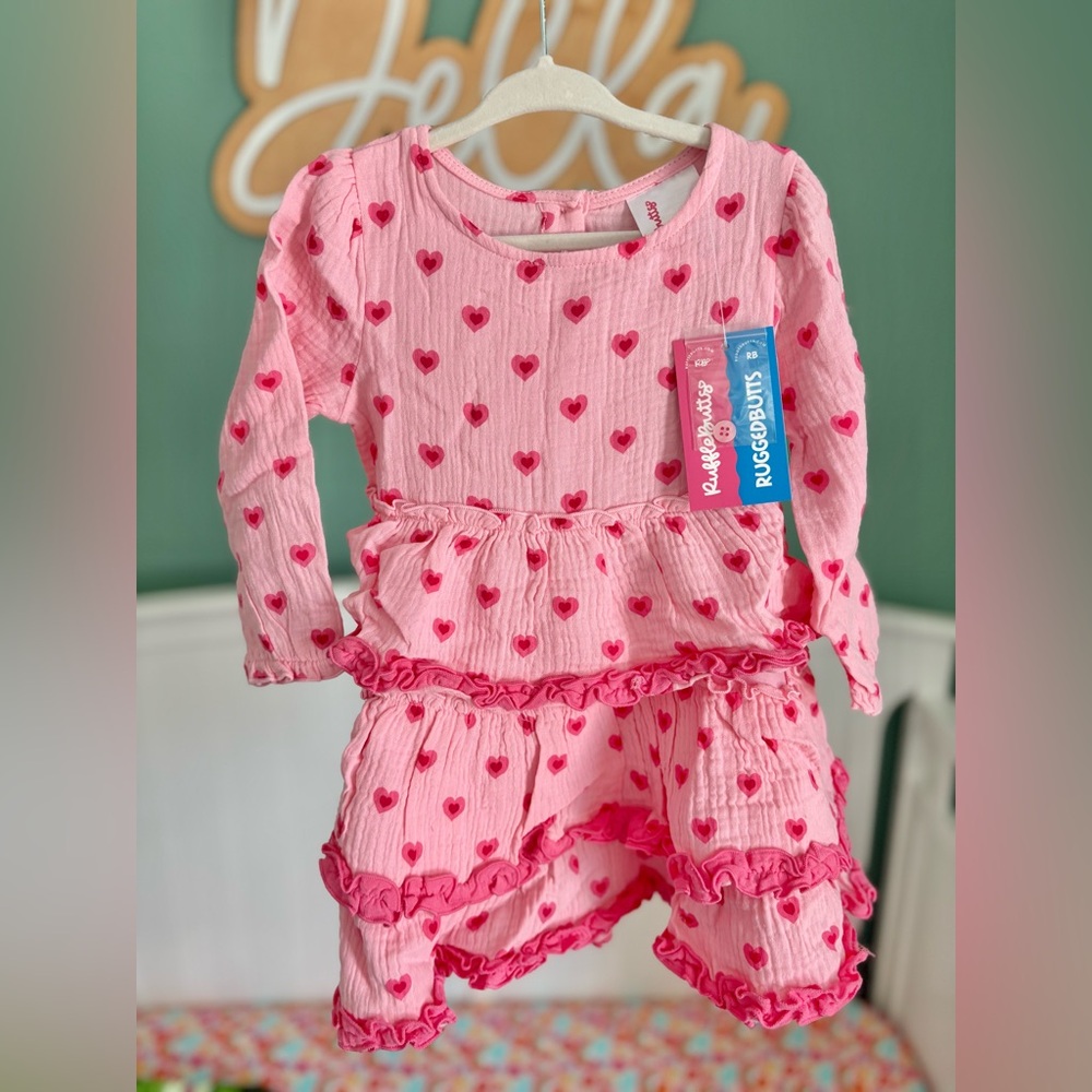 RuffleButts 2T cotton gauze dress